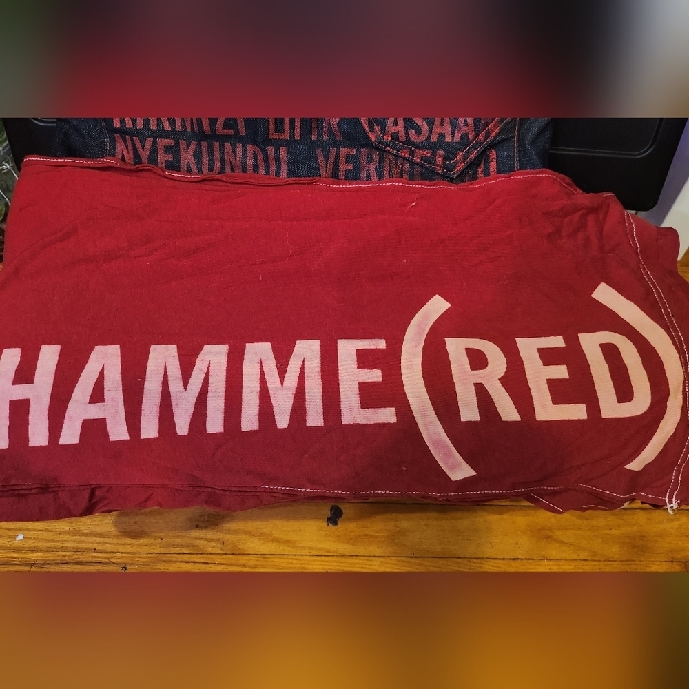 Vintage GAP Product Red Denim Tote and Scarf -Hamme(red). - Picture 2 of 6